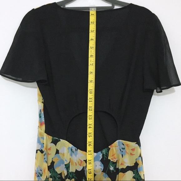 Club Monaco Coran Floral Flutter Sleeve Cutout Back Midi Dress Size 4 NWT - Picture 13 of 14
